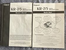 Roland Kr-7/5 Digital Intelligent Piano Owner’s Manual & Quick Start