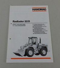 Brochure/brochure Hanomag wheel loader 22 D status 04/1985