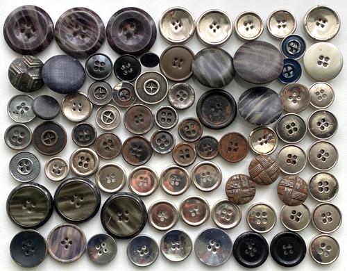Lot boutons vintage - 75,