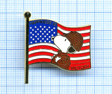 Pin's SNOOPY flag USA