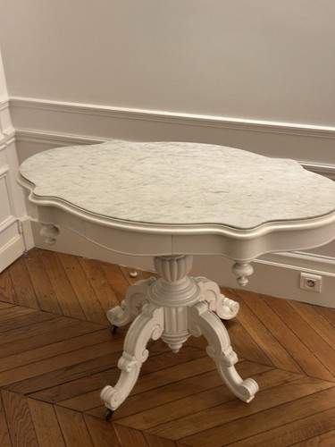 Meuble louis blanc patiné - meuble,