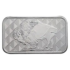 1 oz Silver Buffalo Design Bar .999 Fine Silver
