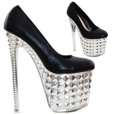 Chaussures Femme Éscarpins Plateau Argenté Talon Hauts Talons Sexy 52305