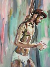 Original acrylique homme signe nu érotique figurine chambre bureau bedroom Naked 3