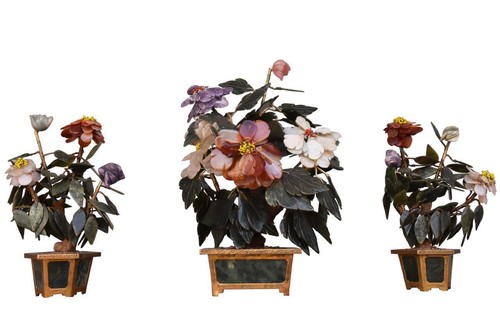 Garniture cheminée fleurs - de,