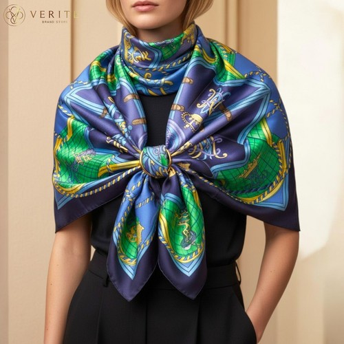Rare vintage foulard soie - vintage, en