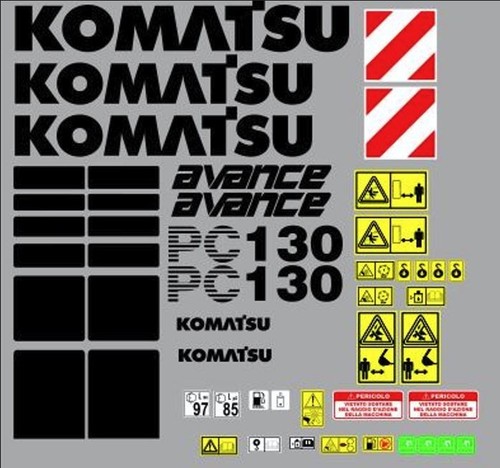 Komatsu 130 stickers - pc,