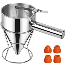 Entonnoir a Piston Inox Entonnoir Cuisine 12 Litre Multi-calibre Piston Patis...