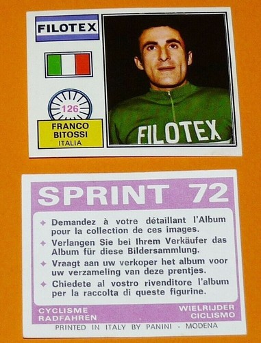 Panini sprint cyclisme - sprint, 1972