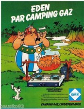 ADVERTISING 095 1980 CAMPING GAS l stove EDEN OBELIX & IDEFIX