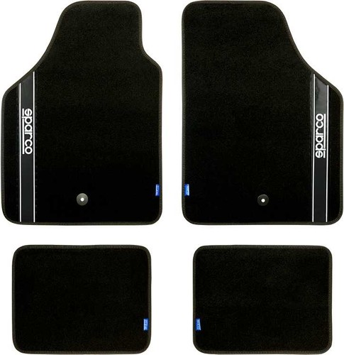 Tapis moquette bande noir