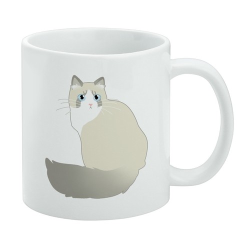 Ragdoll cat white mug - ragdoll,