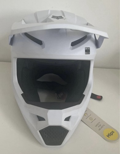 Casque fox solid blanc - v1,