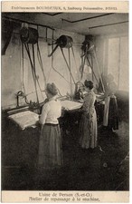 CPA 95 PERSAN - ATELIER DE REPASSAGE À LA MACHINE