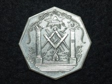 FRANC-MAÇONNERIE MEDAILLE ARGENT n°120/500 ST LOUIS DE FRANCE O.: DE PARIS 1816
