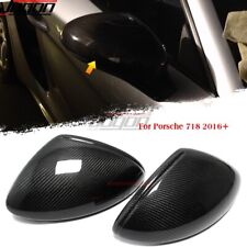 Carbon Exterior Side Mirror Cover For Porsche 718 Boxster 982 Cayman GTS GT4 17+