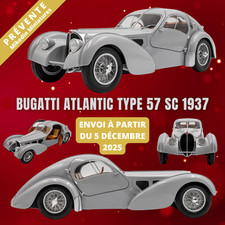 SOLIDO BUGATTI ATLANTIC TYPE 57 SC MAT SILVER 1937 1:18  N.B PREVENTE NOV2025