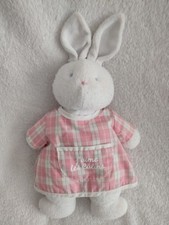 Peluche doudou lapin blanc