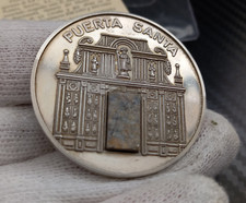 Silver coin stone Holy Door PUERTA SANTA Camino de Santiago The Way Jacobeo
