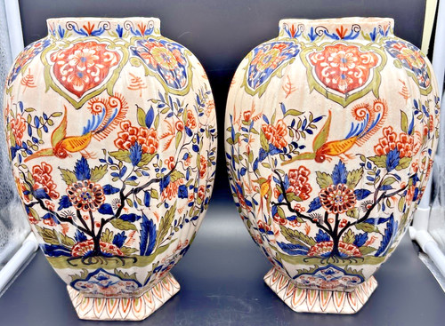 Paire vase desvres ancien - de,