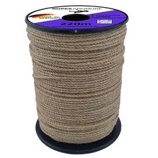 Corde chanvre en lin 3mm 10-220m toronné fibre naturelle - fabriqué en Allemagne