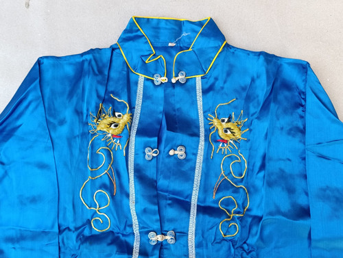 Ensemble vintage satin bleu