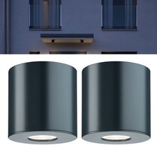 2er Pack Paulmann Lampe D'Extérieur Plafonnier IP44 660 Lumen 4000K 5,3 W 55°