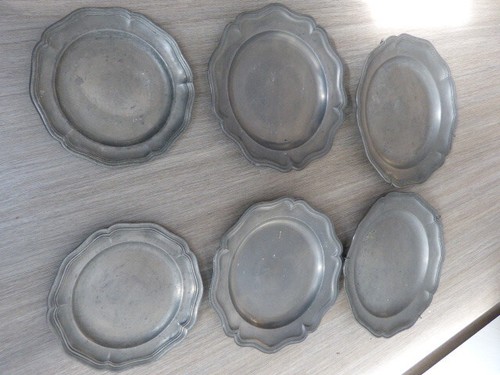 Lot assiettes anciennes - 6,