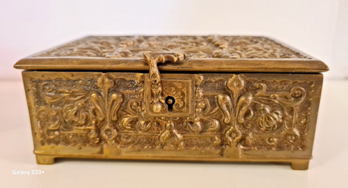 Coffret reliquaire bronze - reliquaire, en