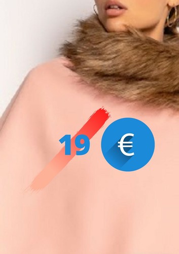 Poncho col fourrure toutes