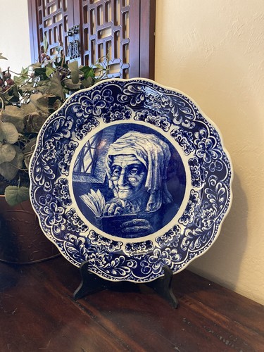 Blue delfts platter - 15,