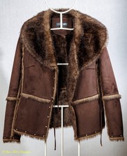 Veste en Daim Marron foncé