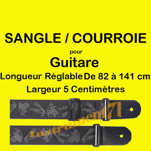 Sangle guitare nylon tisse - sangle,