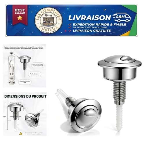 Bouton chasse eau double - chasse, d'eau