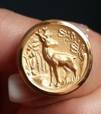 M30 Golden Deer D22mm Uniform Hunting Veneer Button 