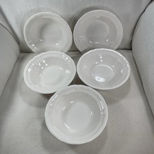 SET 5 Noble Excellence CHABLIS White 7" Soup, Cereal Bowls