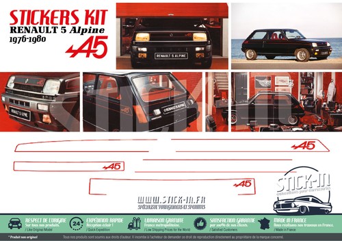 Alpine turbo autocollants - 5,