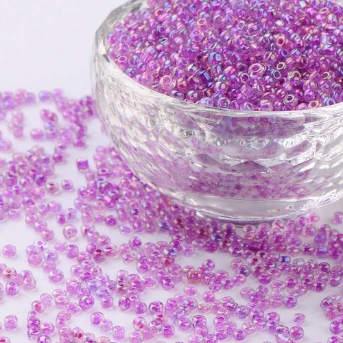 1000 perles rocaille violet - de,