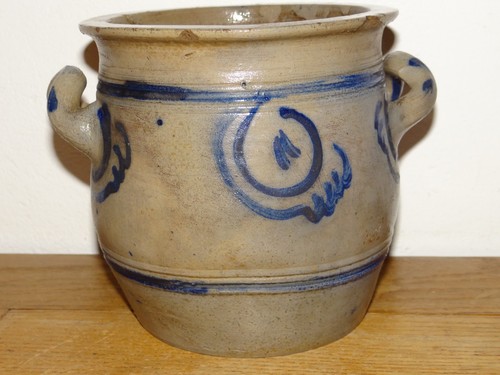 Ancien pot sel graisse en - ancien,