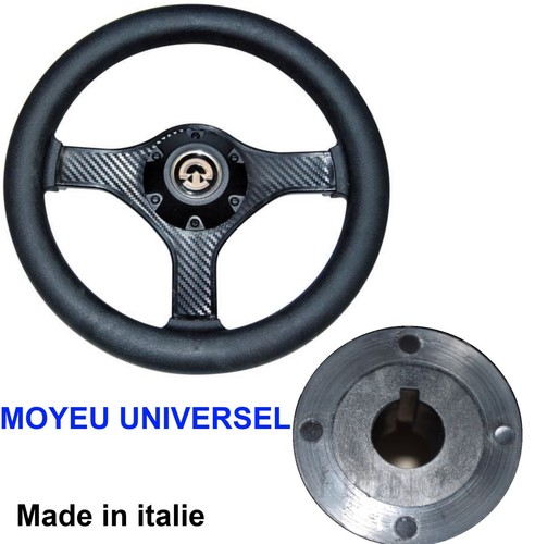 Volant noir 280mm moyeu - volant,