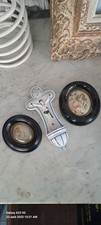 Lot Of 3 Religious Objects Frames And Earthenware