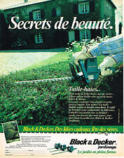 1984 ADVERTISING 054 ADVERTISING BLACK & DECKER Hedge Trimmer