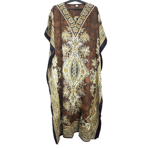 Robe longue caftan - à, fleurs