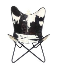 Papillon Chair-Iron Cadre Cuir