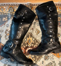 Bottes cuir noir, pointure 40 en excellent état