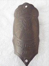 PLAQUE DE VELO ANCIENNE CYCLES ESPADA PARIS (début XXème) laiton no peugeot