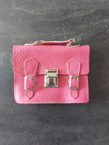 Cartable cuir poupée vintage - cartable,