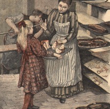 1892 Gravure aquarellée La