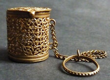 Porte dé ou Boite à senteur vinaigrette orientale chatelaine croissant de lune