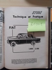 REVUE TECHNIQUE FIAT 1800 FIAT 2100 6 Cylindres 85 95 Ch Rta 1960 Fiat 